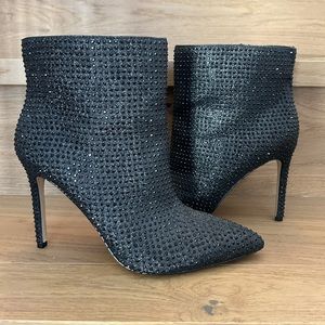 BADGLEY MISCHKA Jewel Embellished Ankle Booties